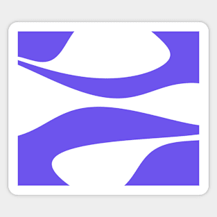 Abstract pattern - blue and white. Sticker